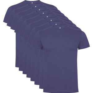8 Pack Roly Dogo Premium Heren T-Shirt 100% katoen Ronde hals Denim Blauw, Maat S