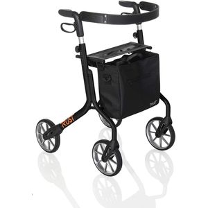 Opvouwbare Rollator Let's Move Zwart - Ultra Lichtgewicht 5,4 kg