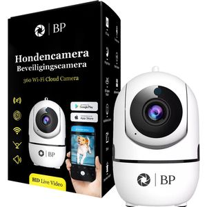 BP® Hondencamera met App - Huisdiercamera - Dog Camera - Beveiligingscamera Binnen - Indoor Camera - Pet Camera - Nightvision - 2.4 GHZ - Beweeg en Geluidsdetectie - Nederlandse Handleiding