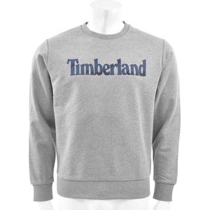 Timberland - Seasonal Linear Logo Crew - Grijze heren sweater - S - Grijs