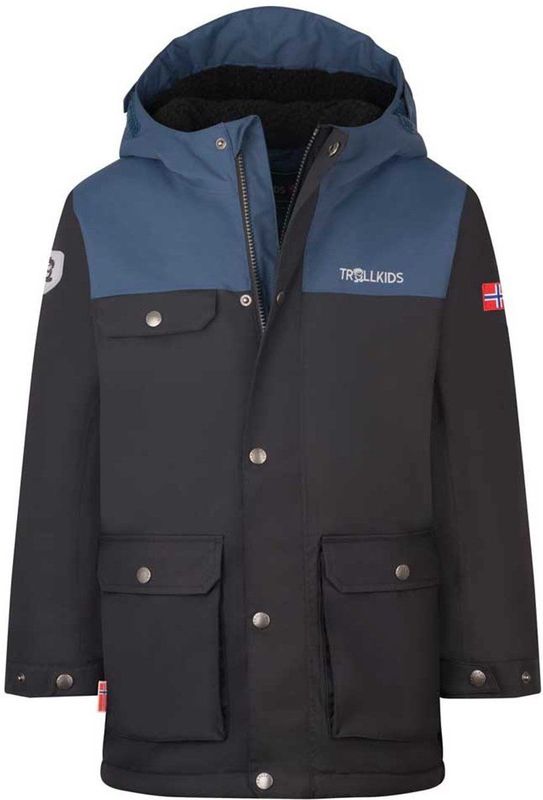 Trollkids Kids Gudvangen Jacket Parka (Kinderen |grijs |waterdicht)
