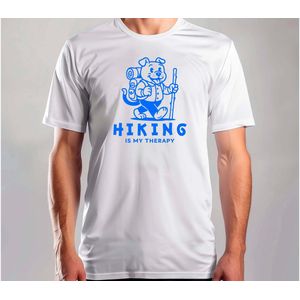 Hiking Is My Therapy - T Shirt - HikingAdventure - Running - TrailLife - NatureWalks - Wandelen - Wandeltocht - Natuurwandeling - Bergwandelen