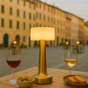 BENSON GOLD TOUCH DIMBARE OPLAADBARE LED-TAFELLAMP- Nachtlamp Slaapkamer- 3 verschillende kleuren mogelijk: wit, warm wit en warm wit