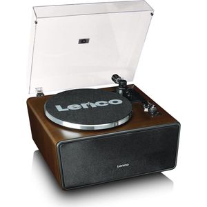 Alles-in-één Platenspeler met Bluetooth en Ingebouwde Speakers - Walnoot Afwerking