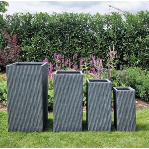 Plantenbak Fiberclay vierkant Galant 40x40x80 cm Deluxe | Galant Deluxe