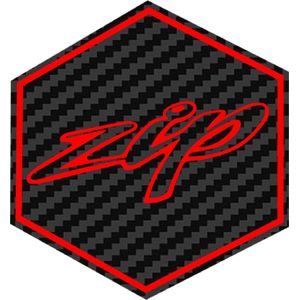 3D Voorkaplogo Piaggio Zip - Carbon/Rood