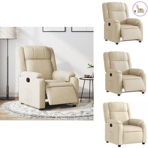 vidaXL Elektrisch Verstelbare Fauteuil - Elektrisch Verstelbare Fauteuils - Fauteuil - Relaxfauteuil - Fauteuil verstelbaar elektrisch stof crèmekleurig