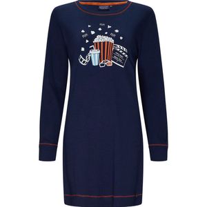 Rebelle - Dames Nachthemd Robin - Blauw - Katoen - Maat 36