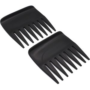 Professionele Pompadour Streaker Afro Haarkammen - 2 Stuks, Hittebestendige Styling Kam voor Mannen