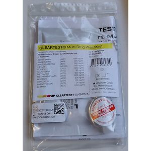 Cleartest Multi Drugs Veegtest 12-voudig - 1 stuk