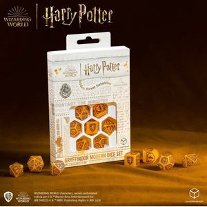 Q-workshop Harry Potter. Gryffindor Modern Dice Set - Gold, Volwassene & kind, Elk geslacht, Harry Potter, Kunststof, Goud, Rood