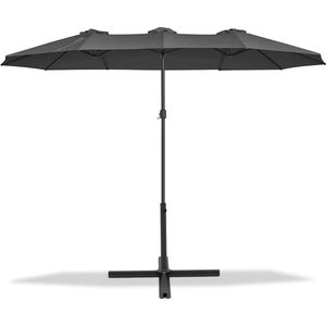MaxxGarden Parasol - XXL - 460 x 270 cm - Antraciet - Incl. Kruisvoet