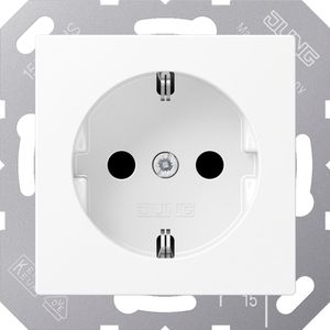 Jung A RANGE Wandstopcontact (WCD-schakelmateriaal) - A1520NBFWWM - E2VX3