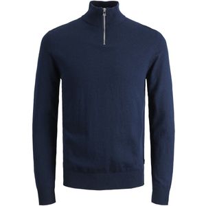 Jack & Jones - Heren Trui Emil Knit Half Zip - Blauw - Maat L