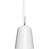 HÜBSCH INTERIOR - Ronde hanglamp van mat wit metaal - ø22xh35cm