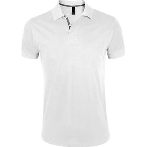 SOLS Heren Portland korte mouw Pique Polo Shirt (Wit)