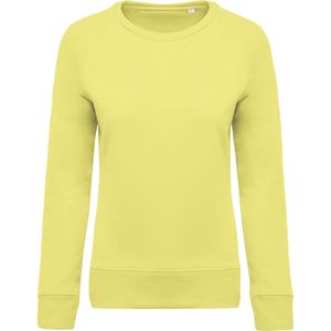 Sweatshirt Dames L Kariban Ronde hals Lange mouw Lemon Yellow 80% Katoen, 20% Polyester