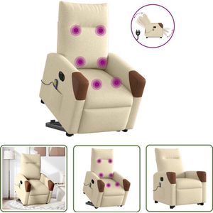 vidaXL Draaihoek Sleutel - Dynamische Sleutel - Sta-op-massagestoel elektrisch verstelbaar stof crèmekleurig - Gereedschapset - Mechanica Tools - Gereedschappen Auto