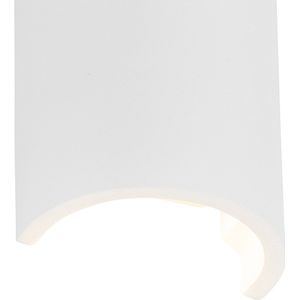 QAZQA colja_novo - Landelijke Wandlamp voor binnen - 1 lichts - D 6 cm - Wit - Woonkamers-sSlaapkamers-sKeuken