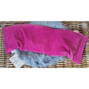 Warmezak! - XL - Pittenzak / coldpack - Wasbare hoes - Made in NL - 60x20cm - Fuchsia - RIB-stof - Pittenkussen met biologische tarwe - Warmtekussen voor in de magnetron
