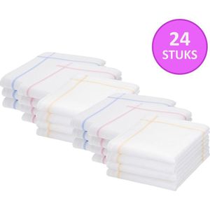 Sorprese Zakdoeken - Olivia - Zakdoeken Dames - 24 zakdoeken - Italiaans Katoen - Herbruikbare Zakdoek - Cadeau