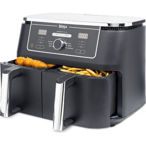 Ninja Foodi AF400EU Dubbele Airfryer XXL - Twee Kookvakken - 9.5 Liter - 2470 Watt - Dual Zone Technologie