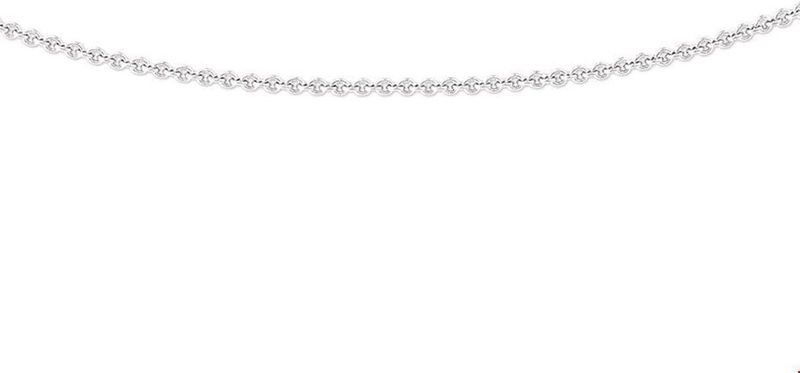 Collier - Anker Plat - 0,8 mm - 14K Witgoud