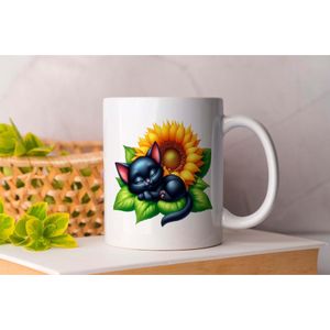 Mok Lotte - Cats - Gift - Cadeau - CatLovers - Meow - KittyLove - Katten - Kattenliefhebbers - Katjesliefde - Prrrfect - Sunflower