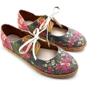 GOBY Clogs met Bloemenprint – Handgemaakt – Hoge Kwaliteit – Maat 38