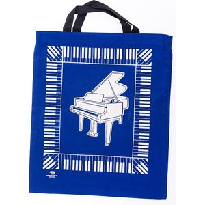 XL Boodschappentas Vleugel/Pianotoetsen, blauw