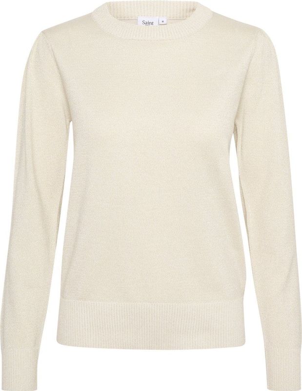 Saint Tropez - Ronde Hals Pullover - Zwart - Gebreid - Lange Mouwen