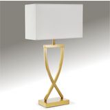 Tectake - Avina - Tafellamp - Messingkleurig - 60W