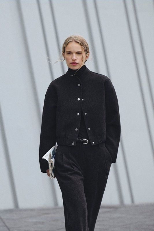 Moss Copenhagen - Seba Jacket - Jassen - Grijs - Wolmix