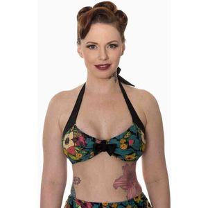 Dancing Days - TWILIGHT Bikinitop - L - Zwart/Multicolours