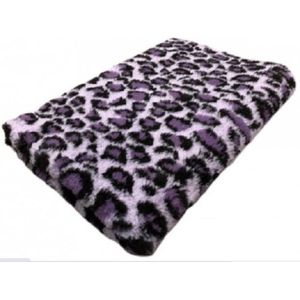 Vetbed - Dierenmat - Dierenkleed - Benchmat - Puppykleed - Luipaard Paars - Latex Anti Slip 150 x 100 cm - Machine wasbaar