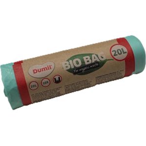 Dumil - 20 liter Bio afvalzak - 10 stuks op rol - 45 x 50 x 14 CM