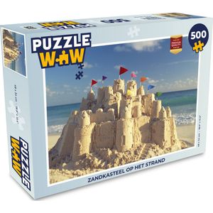 Puzzel Zandkasteel op het strand - Legpuzzel - Puzzel 500 stukjes