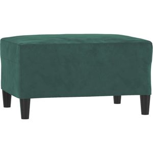 vidaXL - Voetenbank - 70x55x41 - cm - fluweel - donkergroen