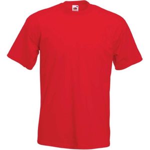 Set van 3x stuks basic rode t-shirt voor heren - voordelige 100% katoenen shirts - Regular fit, maat: 2XL (44/56)