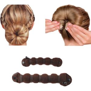 Allecto Plus - Kappersringen voor knot styling en haarvlechten bruin