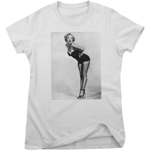 Marilyn Monroe Damen Bathing Suit Pose Portrait Girly Tee RD-5-MM004-DTG White-S