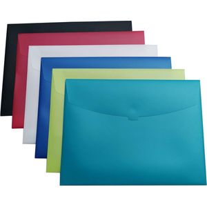 EXXO # 93300 – A3 Action Wallet – Strapless Elastomap – Assorti kleuren - 6 stuks