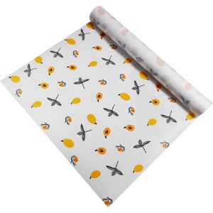 Plankvoering – Premium kastvoering voor keuken – Niet-klevende plankvoeringen voor keukenkasten – Waterdicht plankpapier met modern patroon – Duurzame EVA kastvoeringen（45*500cm）