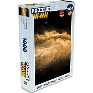 Puzzel Zand - Goud - Zwart - Luxe - Kunst - Legpuzzel - Puzzel 1000 stukjes volwassenen