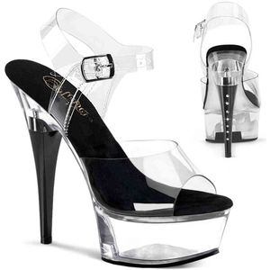 Pleaser - CAPTIVA-608 Sandaal met enkelband - US 6 - 36 Shoes - Transparant