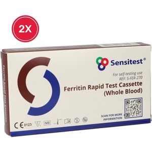 Ferritine Sneltest - Zelftest voor IJzertekort - 2 Stuks - Binnen 5 Minuten Resultaat