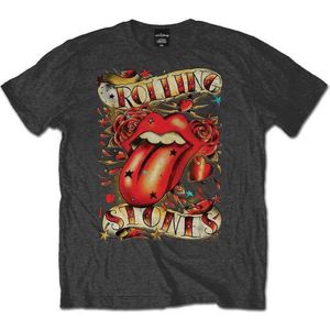 The Rolling Stones - Tongues & Stars Heren T-shirt - L - Bruin