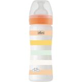 Chicco zuigfles Siliconen Well Being 250ml oranje