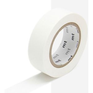 MT Masking tape wit - Washi tape matte white -  7 meter x 1,5 cm.