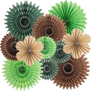 Papieren Waaiers Set van 11 - Feestdecoratie voor Verjaardagen, Bruiloften en Babyshowers